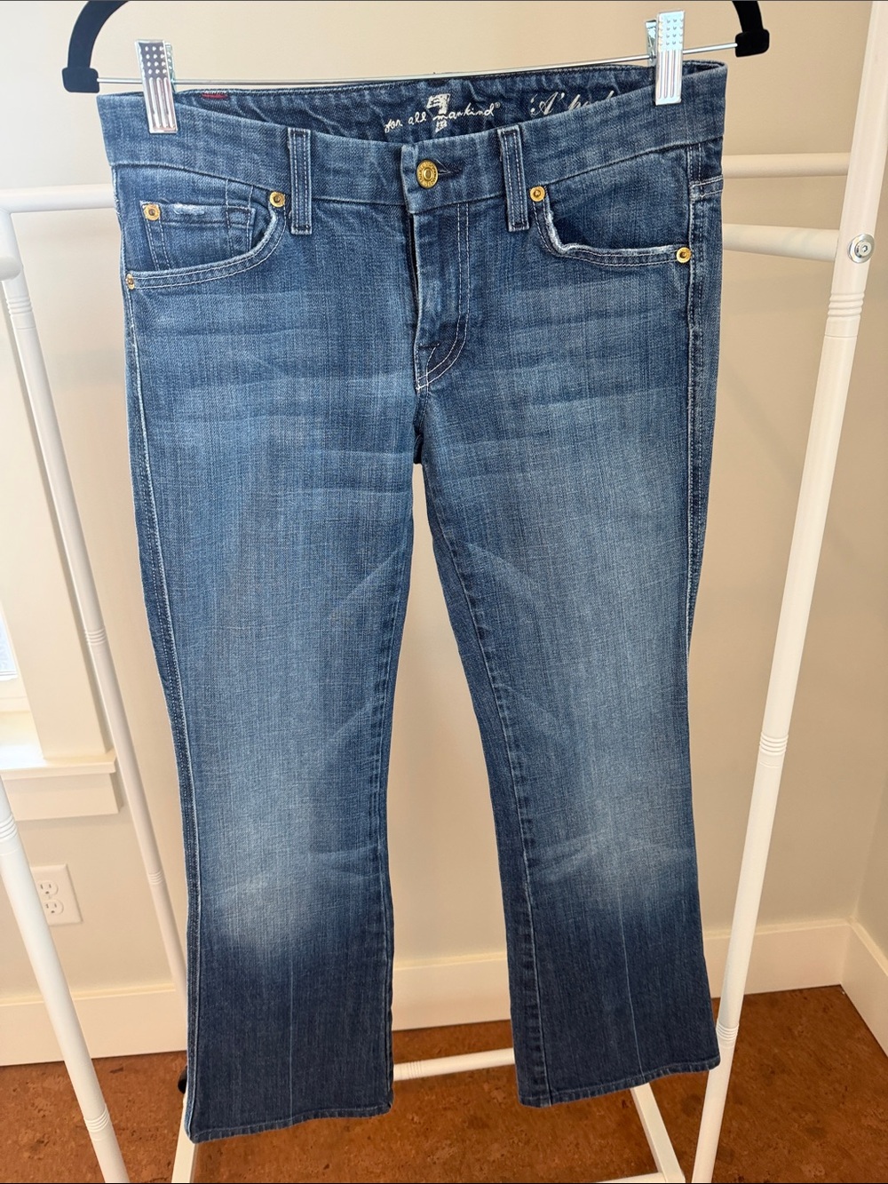 7 For All Mankind Women's Medium Blue Bootcut Jeans
